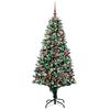 vidaXL Kunstkerstboom Groen 180 cm PVC en Staal en Kunststof
