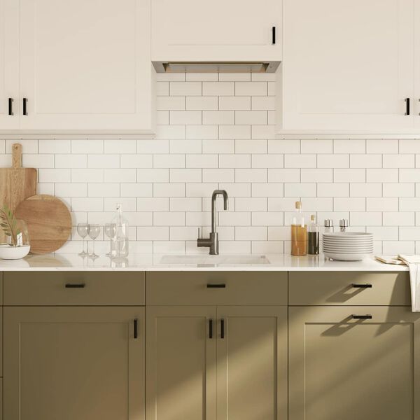 vidaXL Handvatten 10 st 64 mm roestvrij staal zwart