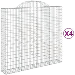 vidaXL Schanskorven 4 st gewelfd 200x50x180/200 cm ijzer