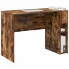 vidaXL Bureau Gerookt eiken 109 x 50 x 78 cm Bewerkt hout