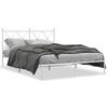 vidaXL Bedframe met hoofdbord metaal wit 140x190 cm