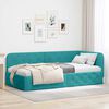 vidaXL Hoekbedframe met hoofdeinde Turquoise 90 x 200 cm Fluweel
