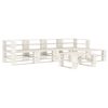 vidaXL 6-delige Loungeset pallet hout wit