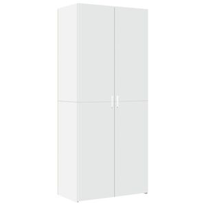 vidaXL Hoge kast 80x42,5x185 cm bewerkt hout wit