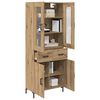 vidaXL Hoge kast met lade 2 pcs Artisan Eiken Bewerkt hout