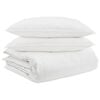 vidaXL Dekbed Set met kussen 3 st Wit Donsveertjes