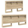 vidaXL Boekenkast Bed Sonoma eiken 140 x 200 cm Bewerkt hout