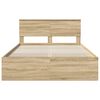 vidaXL Bedframe met hoofdeinde Sonoma Eiken 150 x 200 cm Bewerkt hout
