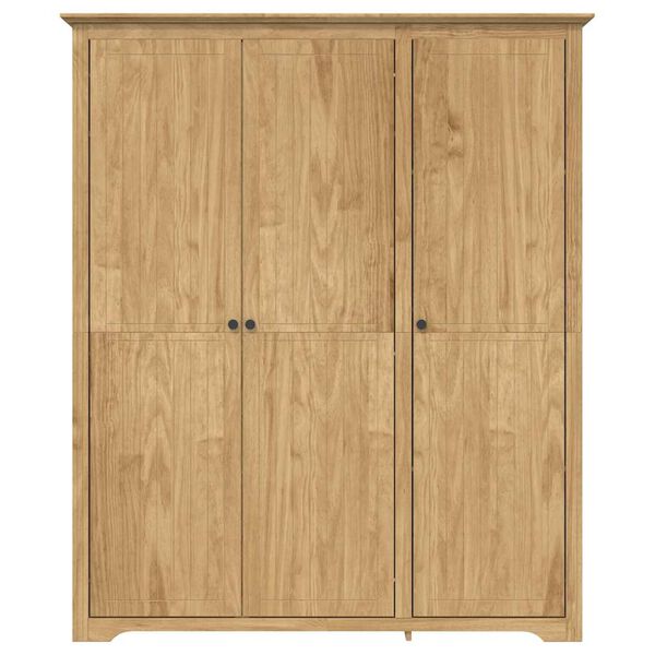 vidaXL Kledingkast BODO Honingbruin 146 x 53,5 x 173 cm Bewerkt hout
