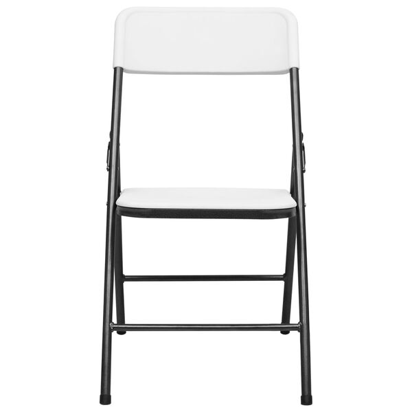 vidaXL Tuinstoelen 4 st inklapbaar HDPE wit