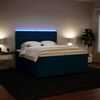 vidaXL Boxspring met matras fluweel blauw 200x200 cm