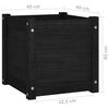 vidaXL Plantenbakken 2 st 40x40x40 cm massief grenenhout zwart