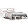 vidaXL Bedframe zonder matras massief grenenhout wit 135x190 cm