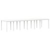 vidaXL Tuin Eetset 13 pcs Wit Polt riet