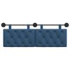 vidaXL Hangend Hoofdeinde Wandgemonteerd Blauw 150 x 55 x 7 cm Stof