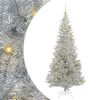 vidaXL Kerstboom met 300 LED met standaard Zilver 210 cm PET