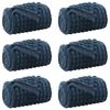 vidaXL Kleden 6 pcs Marineblauw 150 x 130 cm Fleece