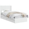 vidaXL Bedframe met opbergruimte en hoofdbord Wit 90 x 190 cm