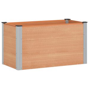 vidaXL Verhoogde plantenbak Bruin 100 x 50 x 54 cm WPC en Aluminium
