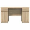 vidaXL Bureau met lade Sonoma eiken 140 x 49 x 76 cm Bewerkt hout