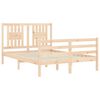 vidaXL Bedframe met hoofdbord massief hout 120x200 cm