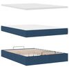 vidaXL Ottoman bed met matras en LED's 140x190cm stof blauw