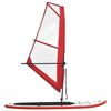 vidaXL Stand-up paddleboard opblaasbaar met zeilset rood en wit