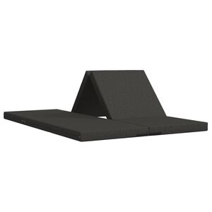 vidaXL Vouwbare Bankbed 140 x 67 x 15 cm Donkergrijs