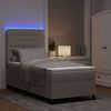 vidaXL Boxspring bed met matras met LED Taupe 90 x 200 cm Stof