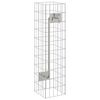 vidaXL Gabion Kraan 4 st zilver 25 x 25 x 100 cm Gegalvaniseerd staal