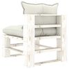vidaXL 6-delige Loungeset met beige kussens pallet hout