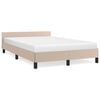 vidaXL Bedframe met hoofdeinde zonder matras Cappuccino 120x200 cm
