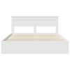 vidaXL Bedframe met hoofdeinde Wit 200 x 200 cm Massief grenenhout