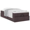 vidaXL Ottoman bed met matras 100x200cm stof donkerbruin