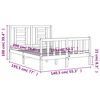 vidaXL Bedframe met hoofdbord massief hout zwart