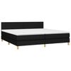vidaXL Boxspring met matras en LED stof zwart 200x200 cm