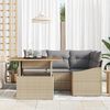 vidaXL Tuin Sofa Set met opslag 5 pcs Beige Poly riet