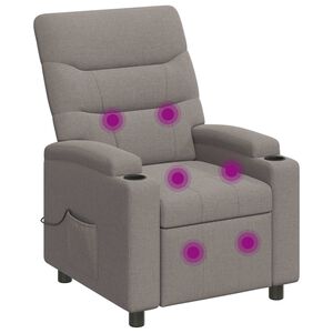 vidaXL Massage-relaxstoel Taupe 75 x 95 x 103 cm Stof