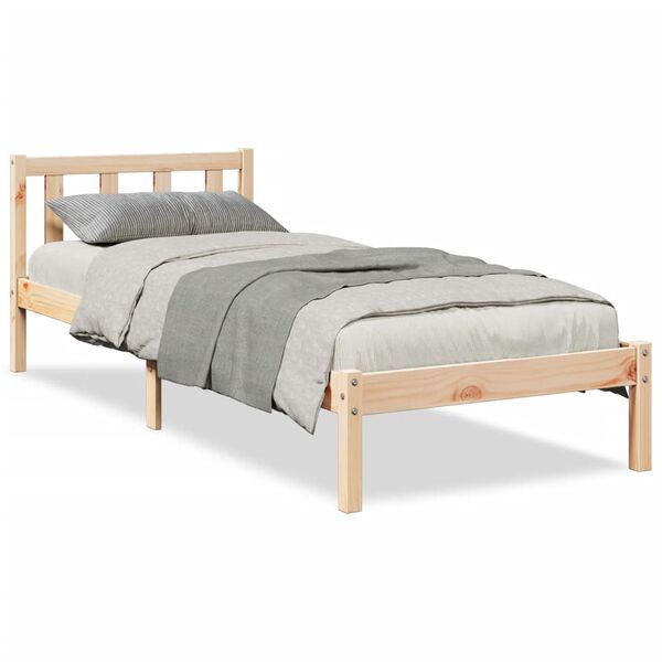vidaXL Bedframe extra lang zonder matras massief grenenhout 90x220 cm