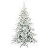 vidaXL Kunstmatige Inklapbare Kerstboom met 300 LED Wit 210 cm PVC