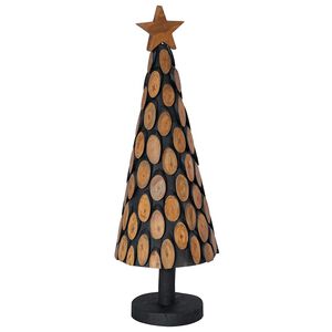 vidaXL Kerstboom met standaard Bruin 90 cm Massief teakhout