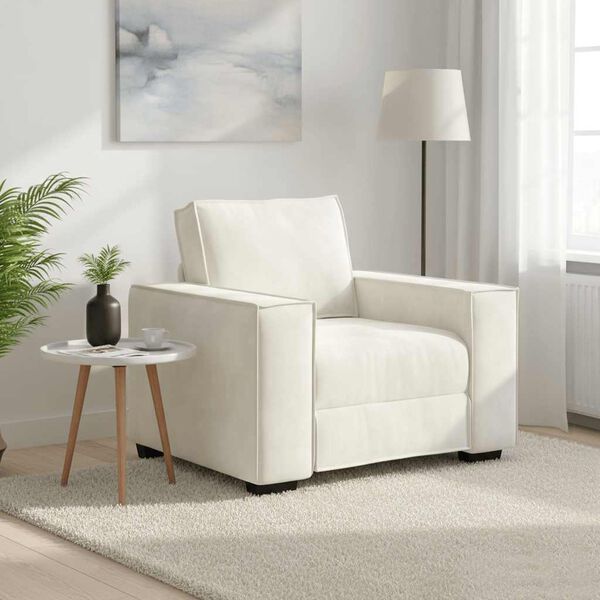 vidaXL Fauteuil Cr&egrave;me 100x78x84 cm Fluweel