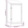vidaXL Tuinschuur 55x52x112 cm massief vurenhout bruin