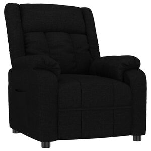 vidaXL Fauteuil verstelbaar stof zwart
