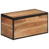 vidaXL Opbergbox 60x30x30 cm massief acaciahout en ijzer