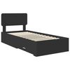 vidaXL Bedframe met hoofdeinde Zwart 100 x 200 cm Bewerkt hout