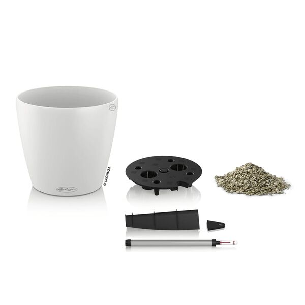 LECHUZA Plantenbak CLASSICO Color 21 ALL-IN-ONE wit