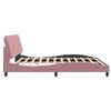 vidaXL Bedframe zonder matras fluweel roze 200x200 cm