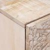 vidaXL Nachtkastje met lade Wit 40 x 33,5 x 46 cm Massief Mango Hout