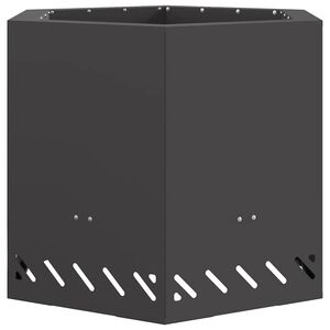 vidaXL Rookloze Vuurschaal Zwart 58 x 58 x 51 cm Staal